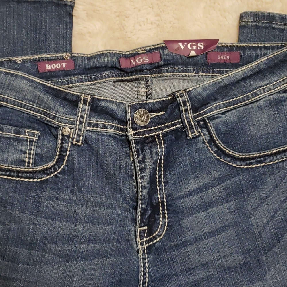 VGS Boot Cut Mid Wash Blue Jeans sz 8 NWT - Picture 3 of 6